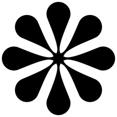 Flower icon isolated on white background.