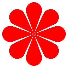 Flower icon isolated on white background.