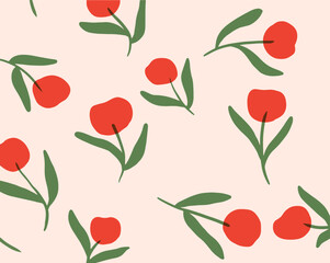 flower and leaves background design for templates.