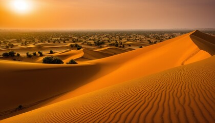 Sand Dunes in Thar Desert, Rajasthan, India
