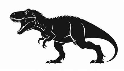 Fototapeta premium Tyrannosaurus Silhouette: A Modern Flat Style Vector Illustration