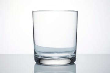 Close-up Empty glass on white background