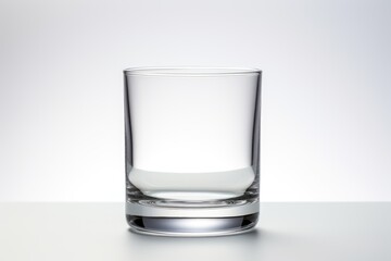 Close-up Empty glass on white background