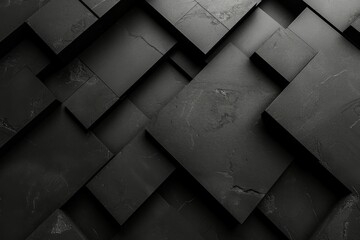 Black square concrete background abstract - obrazy, fototapety, plakaty