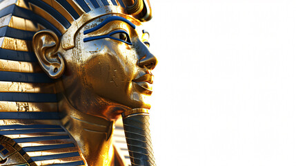 Fascinating 3D rendition of an awe-inspiring ancient pharaoh, exuding regal power and mystique. Immerse your audience in the timeless allure of this isolated masterpiece.