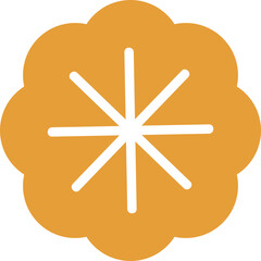 Golden cherry blossom flower element vector
