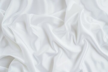 Obraz premium Closeup of rippled white silk fabric 