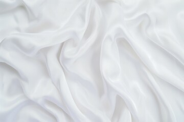 Closeup of rippled white silk fabric
 - obrazy, fototapety, plakaty