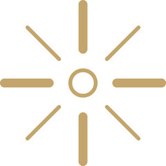 Golden firework element vector