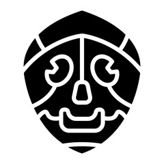 African Mask Icon Style