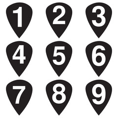 Bullet Point or Circle Number icon symbol sign, vector illustration