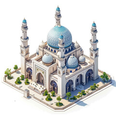 Sharjah Mosque Largest Masjid in Dubai, Ramadan Eid Concept background, Arabic Letter means: Indeed, prayer has been decreed upon the believers a decree of specified times, Travel and tourism image - obrazy, fototapety, plakaty