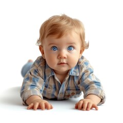 Children People Infancy Age Concept Beautiful On White Background, Illustrations Images