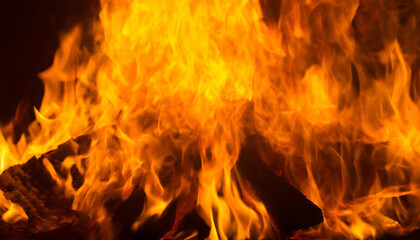 Fire hard flame texture close up at studio making