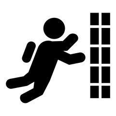 Wall Diving Icon Style