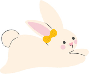Cute rabbit illustration vector