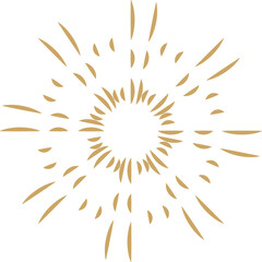 Obraz premium Golden firework illustration