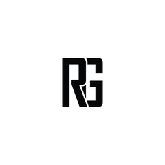 RG letter logo design template elements. RG letter vector logo. RG logo design, RG monogram, RG initial, letter RG logo, icon, vector. 