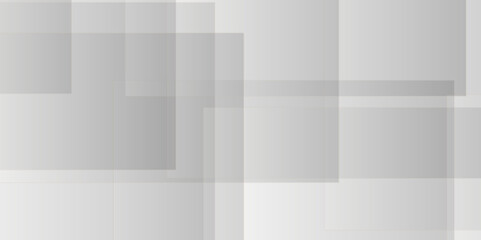 Abstract white and gray background design with layers of textured white transparent material in triangle and squares shapes. White color technology concept geometric line vector background.