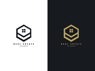 Modern abstract real estate company logo