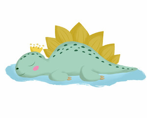 beautiful dinosaur character