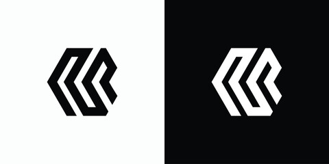 Letter K R initials vector logo design in abstract hexagon geometric line shape. - obrazy, fototapety, plakaty