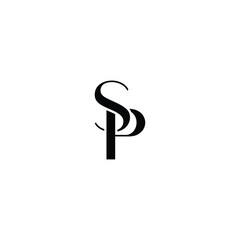 SP Artistic Letter Logo Design with Creative font. SP logo , letter SP logo design , abstract sp logo , clean and modern logo style