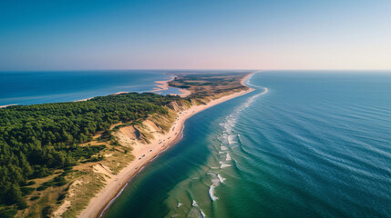 Aerial view of seascape