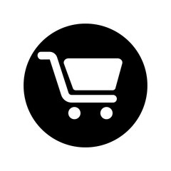 Shopping cart icon vector. Supermarket illustration sign. Shopping symbol or logo.