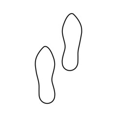 Obraz premium Shoe prints icon vector. Footprints illustration sign. Shoes symbol or logo.