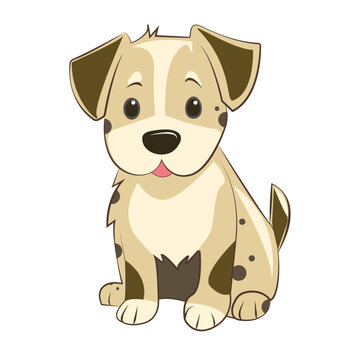 A cute puppy character in vector SVG format 