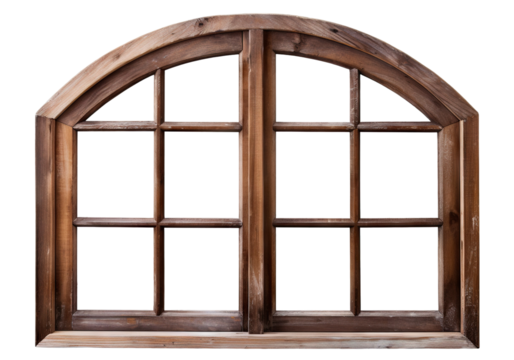 Wooden window, cut out