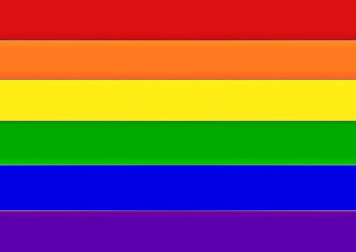 LGBTQ flag illustration. Symbol of the lgbt community in the colors of the rainbow. background for design.