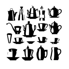 set of icons of kitchen .