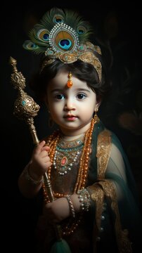 Krishna  is a major deity in Hinduism. He is worshipped as the eighth avatar of Vishnu and also as the Supreme God in his own right.