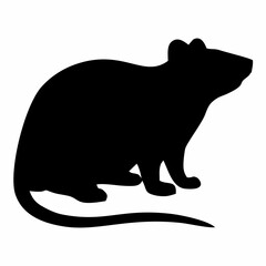 Chinese New Year black rat silhouette