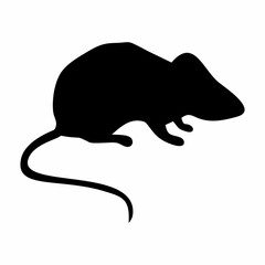 Chinese New Year black rat silhouette