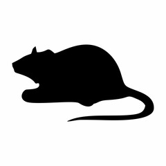Chinese New Year black rat silhouette