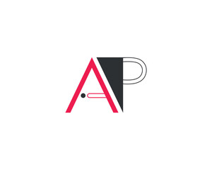 AP letter logo design template vector