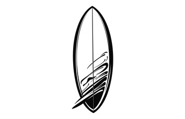 A Surfboard Outline Vector isolated on a white background