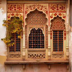 Ornament lattice window in india