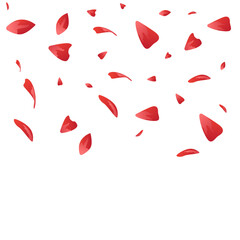 Red Rose Fly Vector Transparent Background. vector illustration