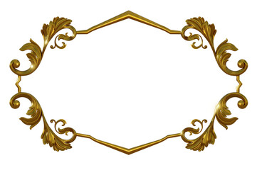 Realistic Golden ornament Badges, Luxury Label