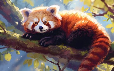 Red Panda Relaxation in the Treetops
