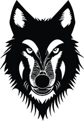 Tribal Wolf -  Fierce Tribal Wolf Head