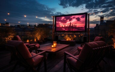 Dreamy Rooftop Cinema for Valentine Day