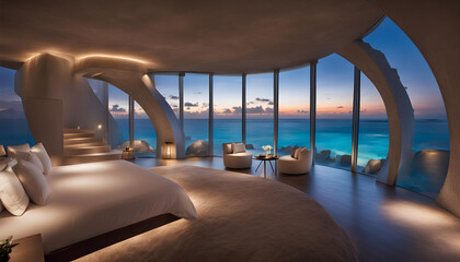 Fototapeta premium view from the top of a boat