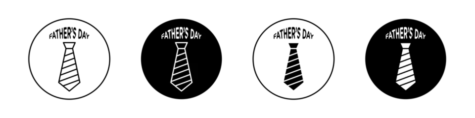 Fotobehang Fathers day icon Set. Happy daddy day vector symbol in a black filled and outlined style. © Gopal