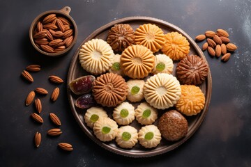 Ramadan Kareem sweets, invitation for Muslim holy month Ramadan Kareem, eid al fitr, eid al qurban, eid al adha