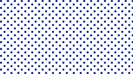 Blue polka dots in the white background